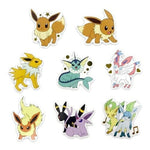 Eevee and Evolutions POKEMON FLAKE SEALS Stickers - Authentic Japanese Pokémon Center Sticker 