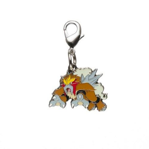 Entei - National Pokedex Metal Charm #244 - Authentic Japanese Pokémon Center Keychain 