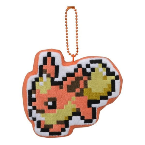 Flareon Mascot Plush Keychain Eevee Dot Collection - Authentic Japanese Pokémon Center Plush 