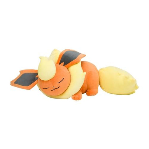 Flareon Plush Sleeping Eevee - Authentic Japanese Pokémon Center Plush 