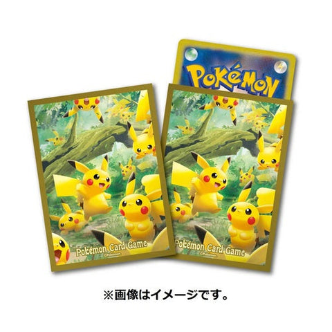 Japanese Pokémon cards | Card Sleeves Pikachu's Forest - Authentic Japanese Pokémon Center TCG 