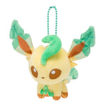 Leafeon Motchiri (chubby) Mascot Plush Keychain Pokémon Dolls - Authentic Japanese Pokémon Center Keychain 