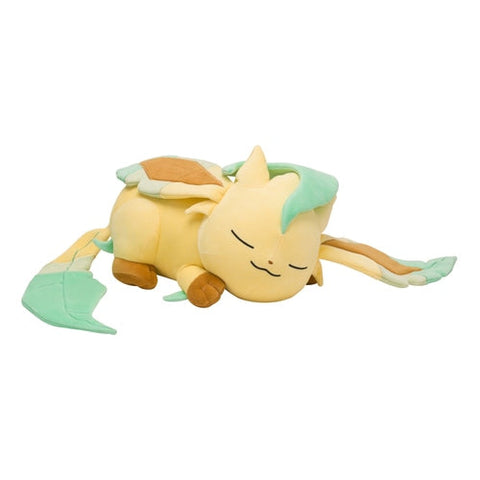 Leafeon Plush Sleeping Eevee - Authentic Japanese Pokémon Center Plush 