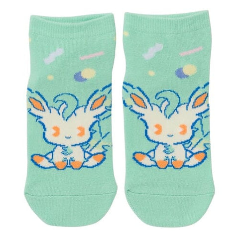 Leafeon Socks Mix Au Lait Eeveelutions Pokémon LF - Authentic Japanese Pokémon Center Socks 