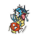 Magikarp & Gyarados B-SIDE LABEL Pokémon Sticker - Authentic Japanese B-SIDE LABEL Sticker 
