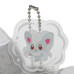 Mascot Plush Keychain SHINKA NO ISHI Minccino & Shiny Stone - Cinccino - Authentic Japanese Pokémon Center Keychain 