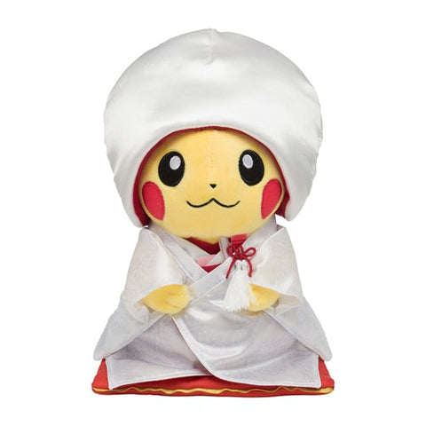 Pikachu Bride (Female – Japanese-Style Wedding) Plush Pokemon Garden Wedding - Authentic Japanese Pokémon Center Plush 