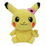 Pikachu female Plush Mokomoko - Authentic Japanese Pokémon Center Plush 