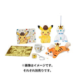 Pikachu & Galarian Darmanitan Plush Mascot Keychain Pass Case Detective Pikachu Returns - Authentic Japanese Pokémon Center Keychain 