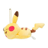 Pikachu (lying down) Mascot Plush Keychain Pokémon Yurutto - Authentic Japanese Pokémon Center Keychain 