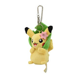 Pikachu Mascot Plush Keychain Mori no Okurimono - Authentic Japanese Pokémon Center Keychain 