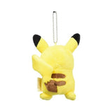 Pikachu Mascot Plush Keychain Pikachu Cute Sakazaki - Authentic Japanese Pokémon Center Plush 