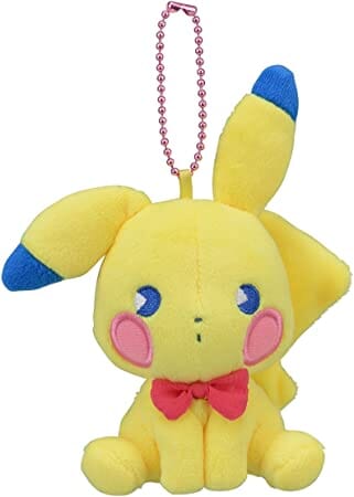 Pikachu Mascot Plush Keychain Saiko Soda Refresh - Authentic Japanese Pokémon Center Keychain 