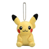 Pikachu Mascot Plush Keychain Sitting - Authentic Japanese Pokémon Center Keychain 