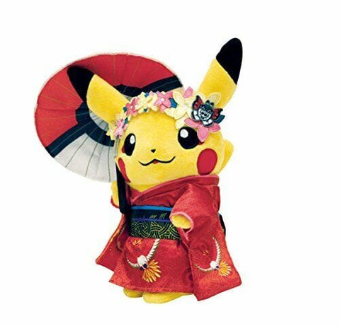 Pikachu Plush Maiko-Han Standing (Pokémon Center Kyoto 2016 Grand Opening) - Authentic Japanese Pokémon Center Plush 