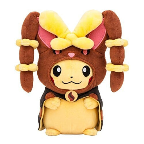 Pikachu Plush Wearing Mega Lopunny Poncho - Authentic Japanese Pokémon Center Plush 