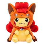 Pikachu Plush Wearing Vulpix Poncho - Authentic Japanese Pokémon Center Plush 