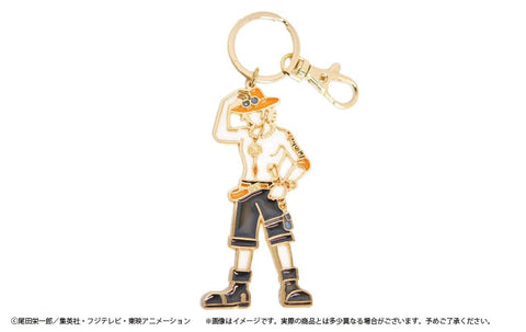 Portgas D. Ace Stained Glass Style Keychain - ONE PIECE - Authentic Japanese TAPIOCA Keychain 