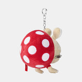 Red Bulborb Purse Mascot Plush Keychain Gamaguchi - Authentic Japanese Nintendo Mascot Plush Keychain 