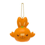 Scorbunny Mascot Squishy Keychain Pokémon Pumpkin Banquet Halloween - Authentic Japanese Pokémon Center Keychain 