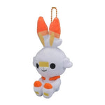 Scorbunny Motchiri (chubby) Mascot Plush Keychain Pokémon Dolls - Authentic Japanese Pokémon Center Keychain 