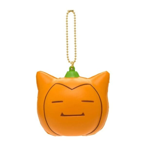 Snorlax Mascot Squishy Keychain Pokémon Pumpkin Banquet Halloween - Authentic Japanese Pokémon Center Keychain 
