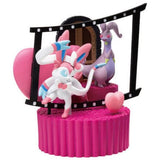 Sylveon, Goodra Diorama Figure Pokémon Midnight Agent The Cinema - Authentic Japanese Pokémon Center Figure 