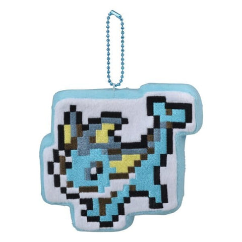 Vaporeon Mascot Plush Keychain Eevee Dot Collection - Authentic Japanese Pokémon Center Plush 