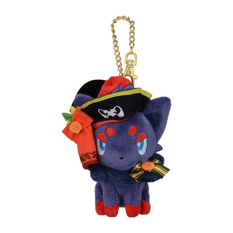 Zorua Mascot Plush Keychain Halloween Harvest Festival - Authentic Japanese Pokémon Center Keychain 